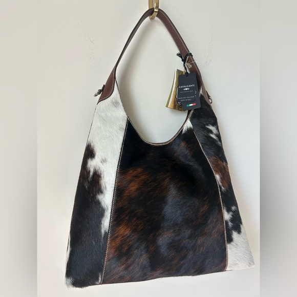 Cavalcanti Handbags - Viral Cavalcanti Cow Brown Black White Hair Leather Bag